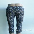 Elegant Floral Printed Rayon Spandex Pants